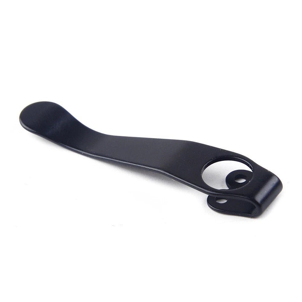 Black Titanium Deep Carry Pocket Clip for Spyderco Para 2, 3, Yojimbo
