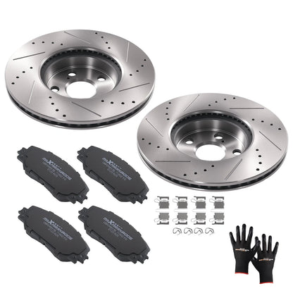 Front Brake Rotors & Ceramic Pads Kit for Toyota Corolla Matrix (2009–2019)