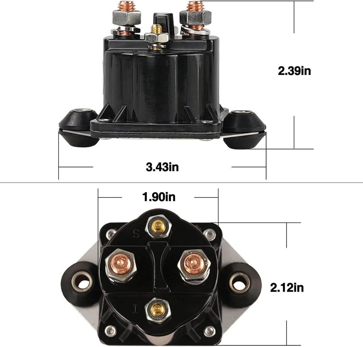 Starter Solenoid Relay for Mercury Outboard 65-250 HP (1989–1999) 89-817109A1 89-817109A2