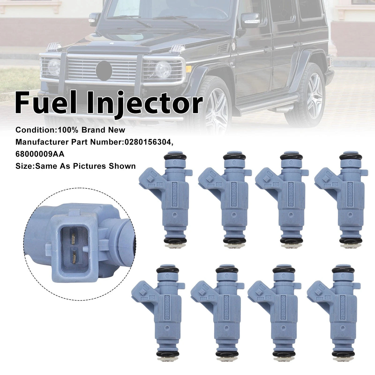 8Pcs Fuel Injectors for Mercedes-Benz E55 S55 CL55 (2003–2006) 0280156304, FJ905