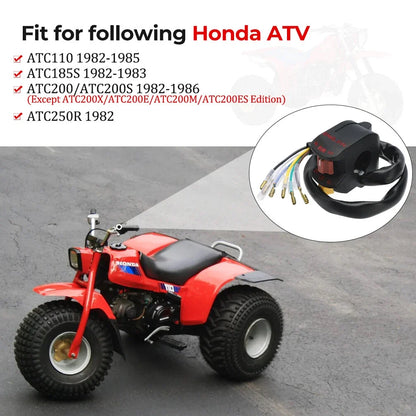 Kill Stop Off Switch Headlight for Honda ATC110 ATC185S ATC200/ATC200S ATC250R (1970–1986)