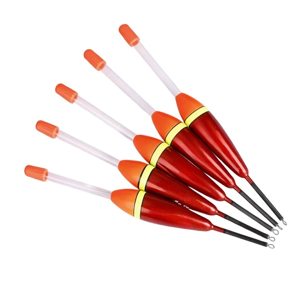 Set of 5 Carp Fishing Floats Red Vertical Buoys 13.5-15cm