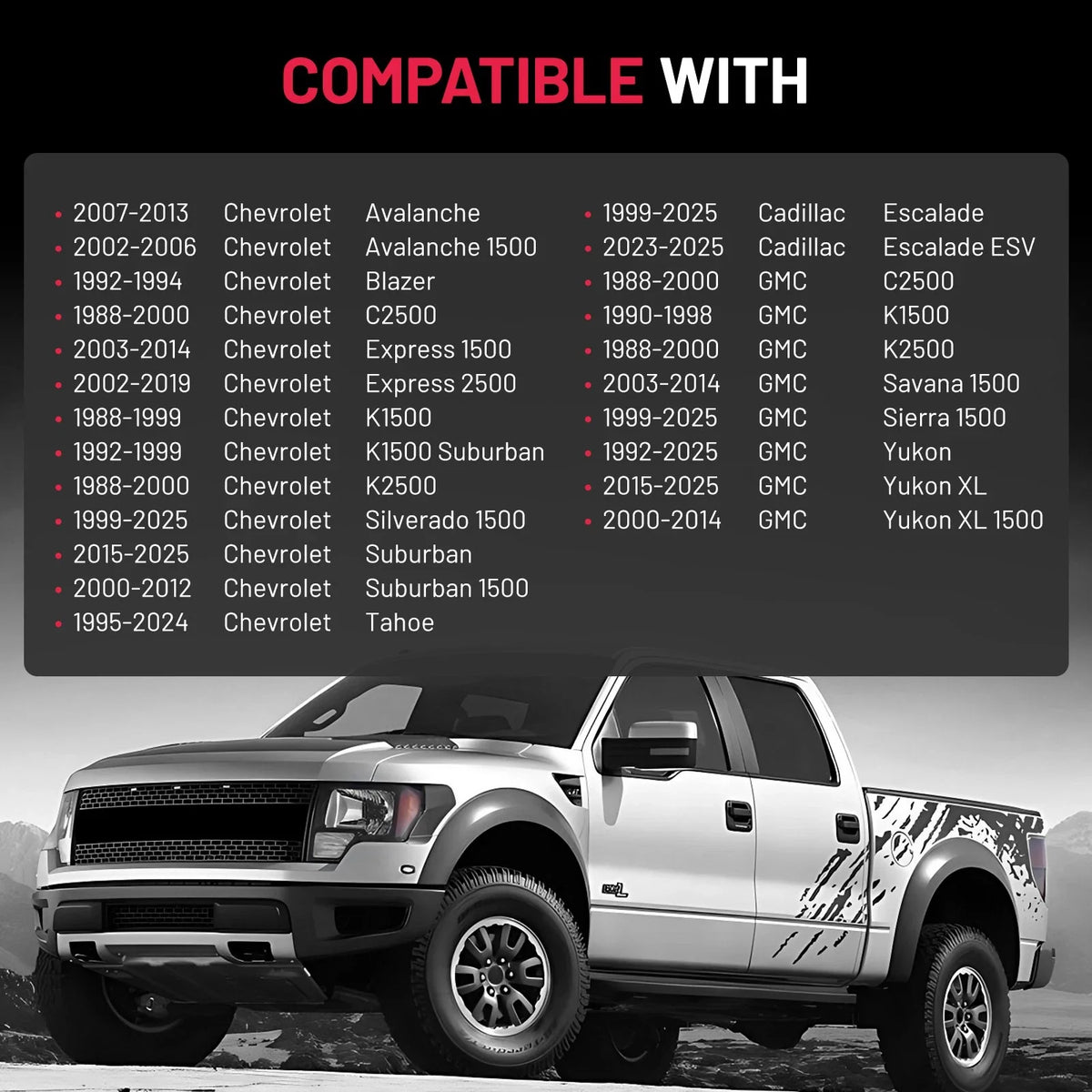 2X 2" Wheel Spacers M14x1.5 for Chevrolet Suburban 1500 (2000–2012)
