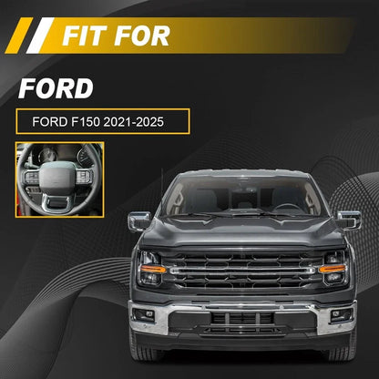 Carbon Fiber Steering Wheel Cover Trim for Ford F150 EV (2021–2025)