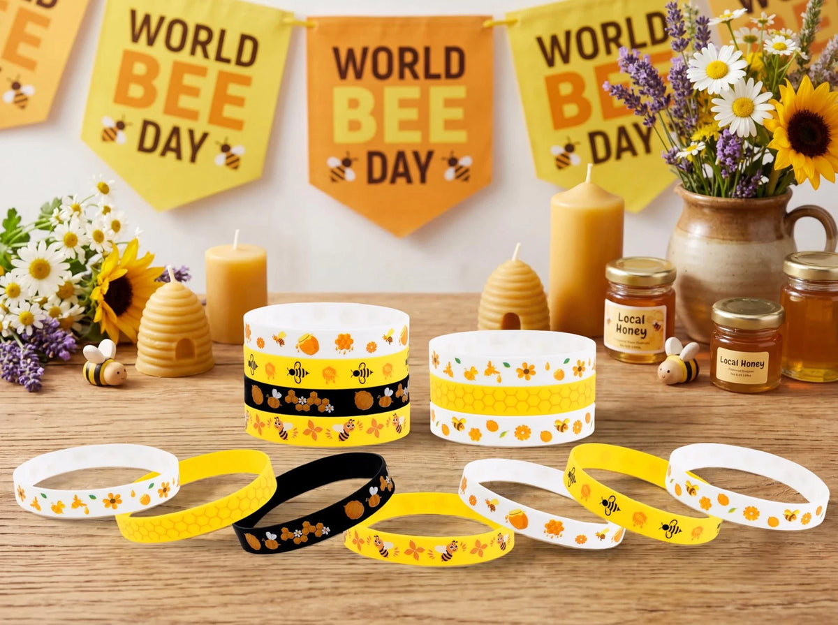 144Pcs Bee Bracelets for Party Decorations and Gifts