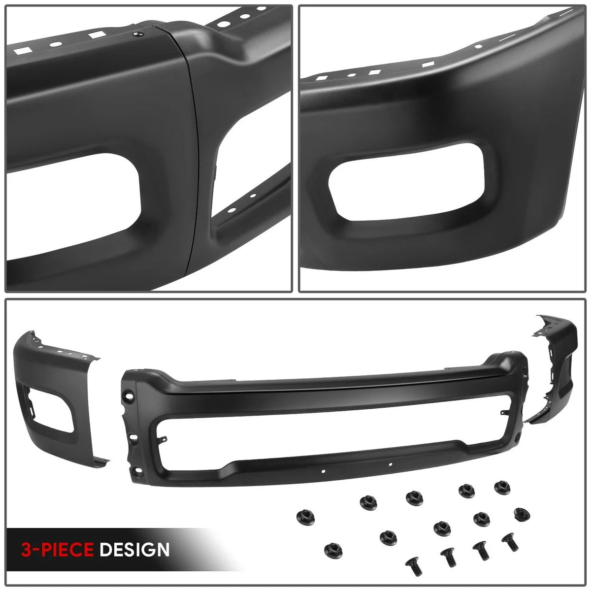 Front Bumper Face Bar for Ram 2500 3500 (2019–2026) Black w/o Sensor Holes
