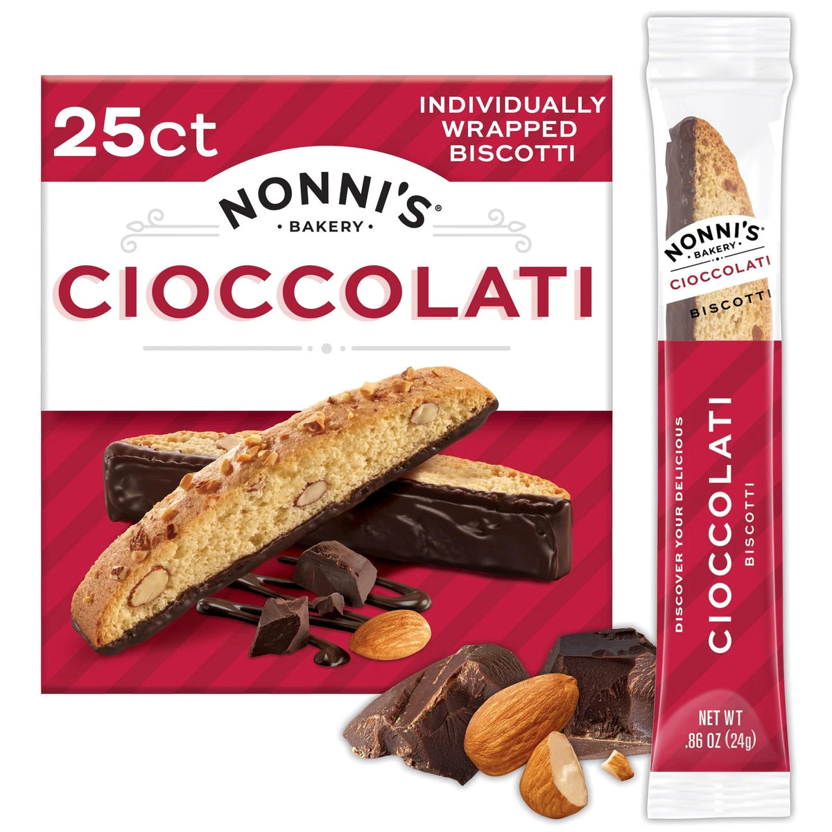 Nonni's Cioccolati Dark Chocolate Almond 1-Pack (21.5 Ounces)