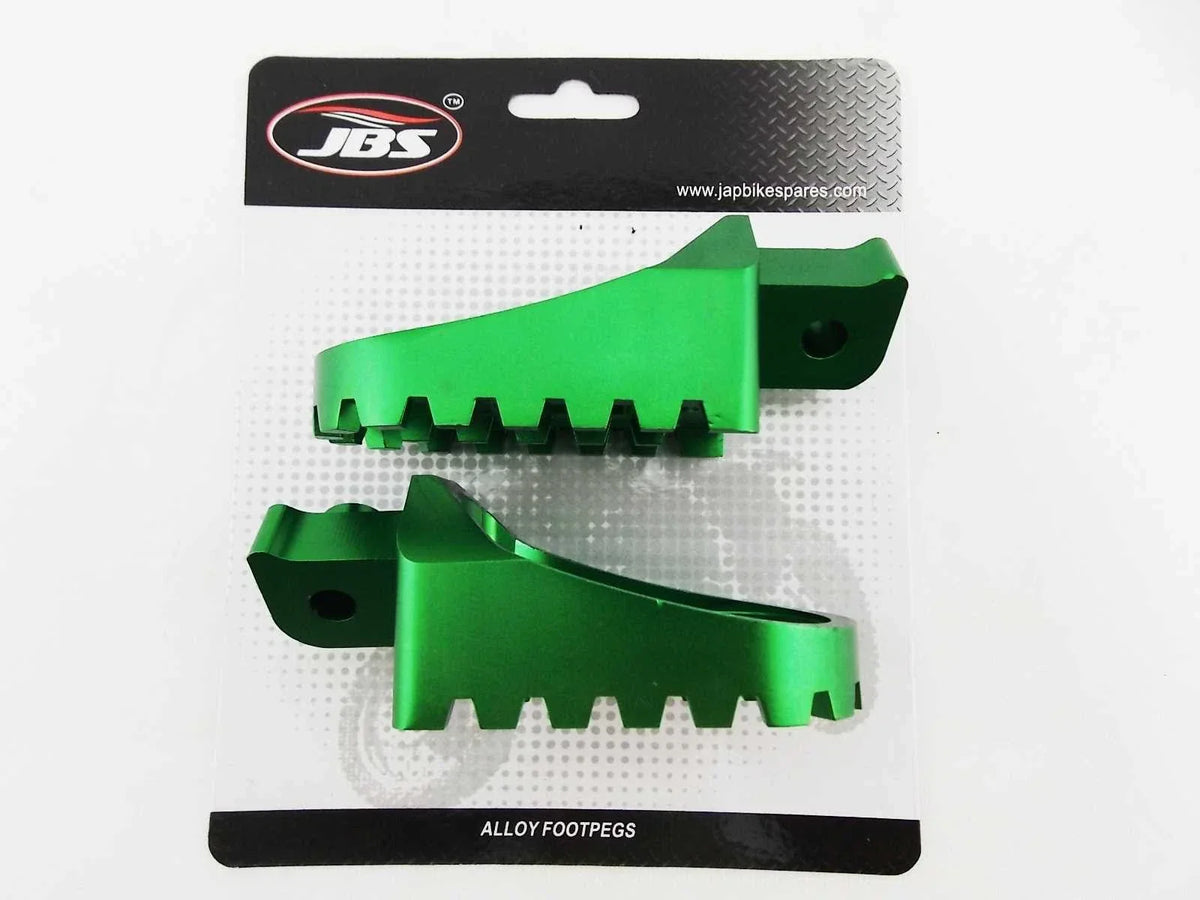 CNC Billet Alloy Foot Pegs for Honda XR70 (1997-2004) -  Green Footrests