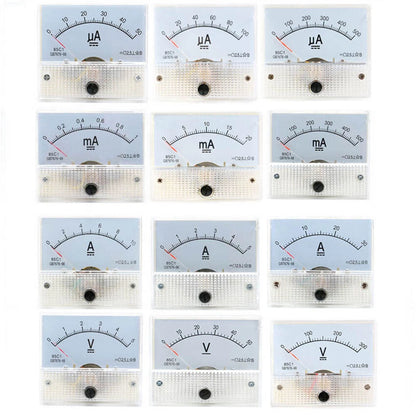 Analog Amp Panel Meter 2-30A 10-50V DC for Automotive