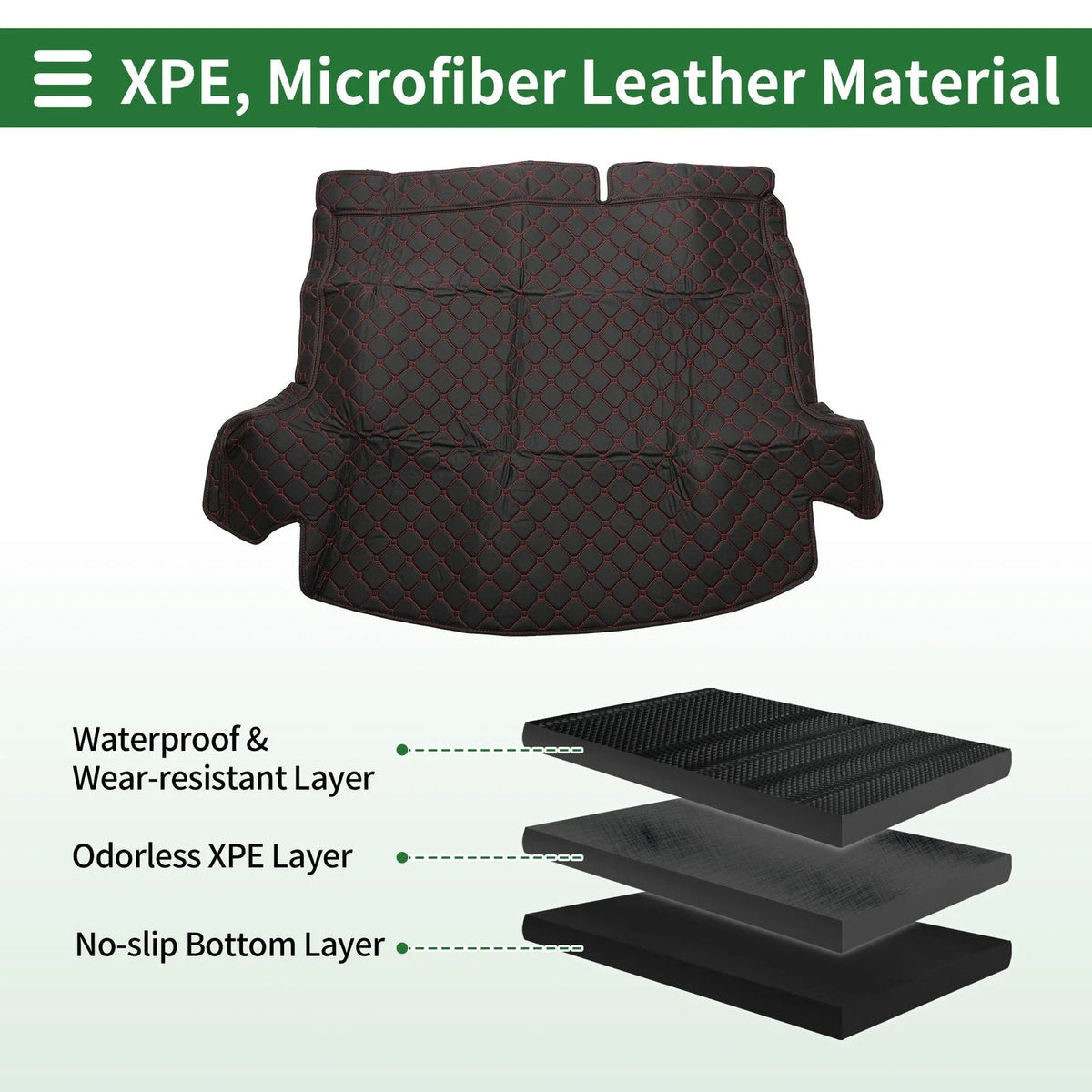 Cargo Liner Rear Trunk Mat for Honda CR-V Hybrid (2017–2021) Black XPE