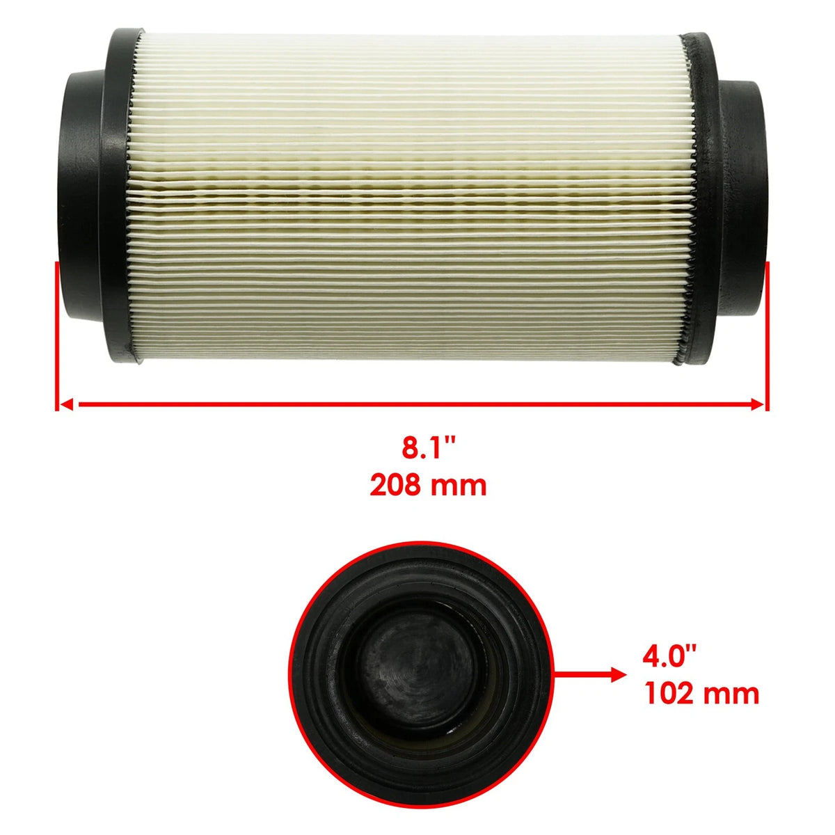 Air Filter w/Prefilter Intake Air Sleeve for Polaris Sportsman XP 1000 (2015–2019) AF104A2033
