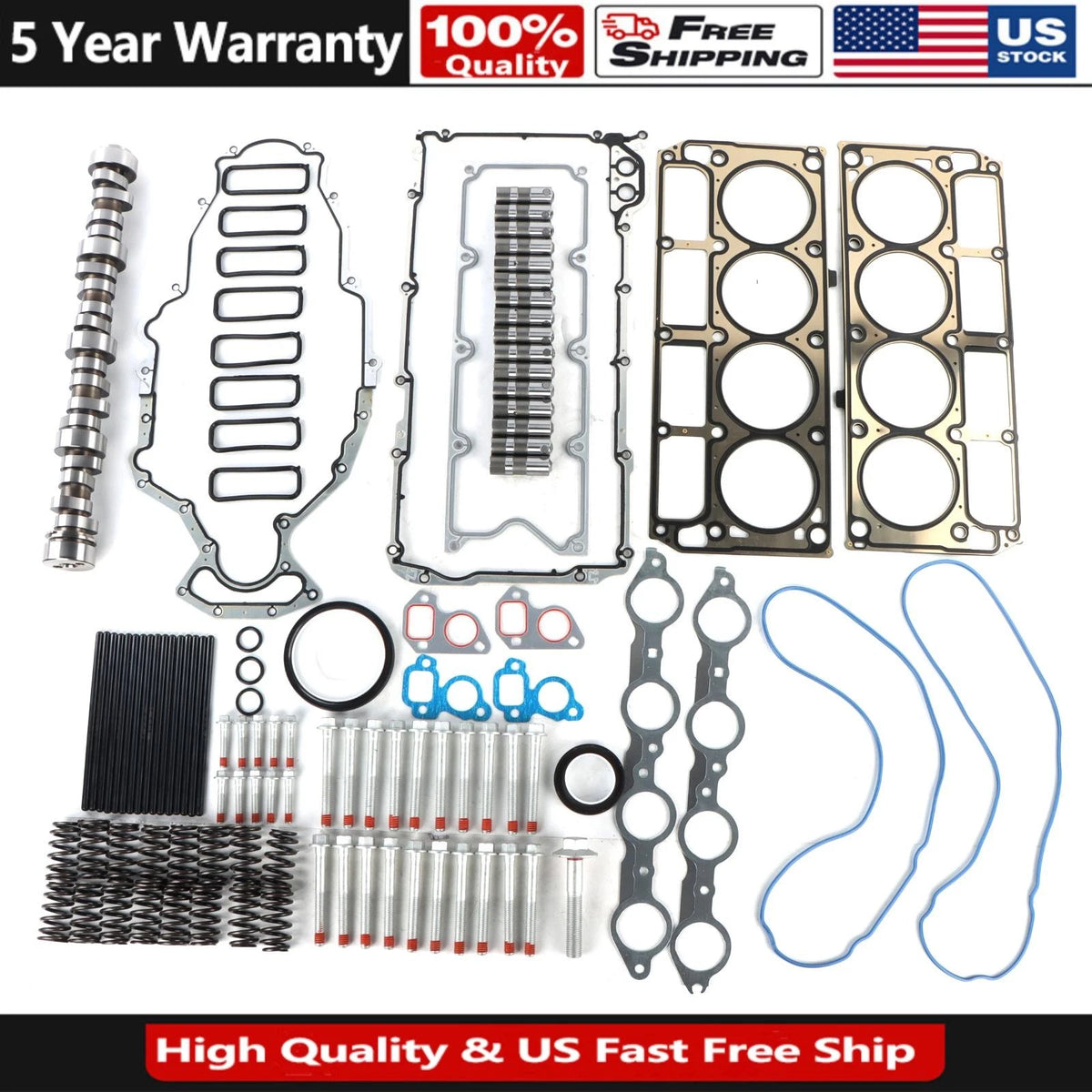 E1840P Cam Lifters Head Gasket Set for Chevy GMC LS 5.3 5.7 (2000–2006)