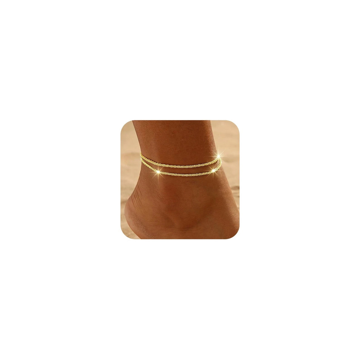 Gold Anklets for Women Waterproof 14k Plated (No Part Numbers)