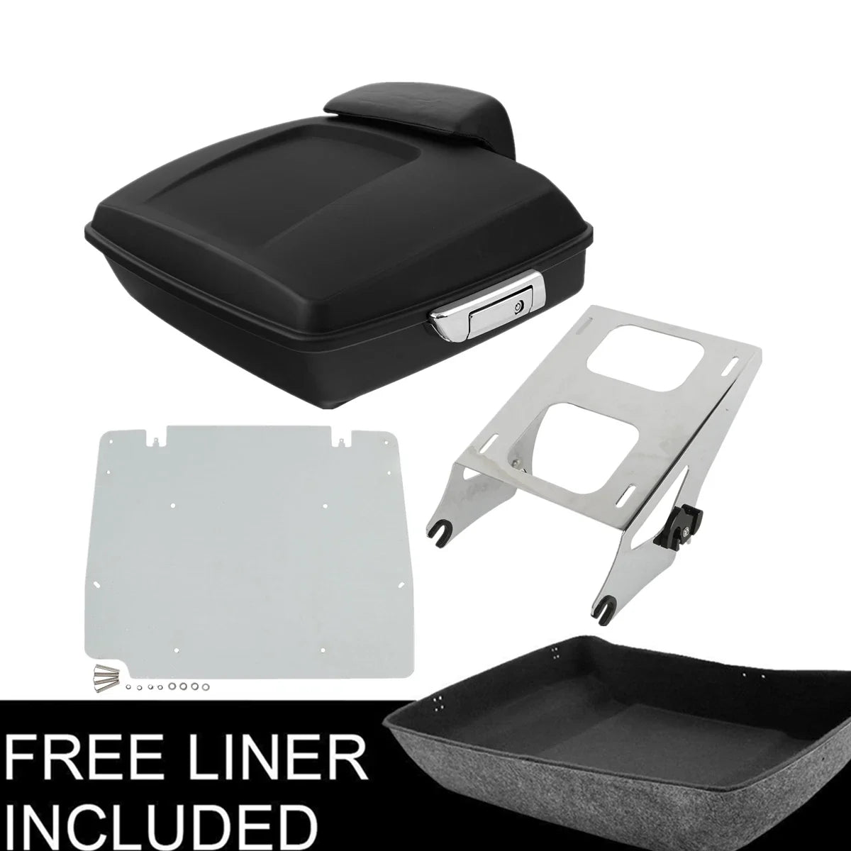 Chopped Trunk Backrest Mount Plate for Harley Touring Road Glide (2014–Up)