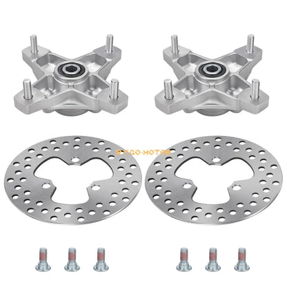 Set of 2 Front Wheel Hubs w/ Brake Disc Rotors for Honda TRX250X TRX400X (2009–2014)