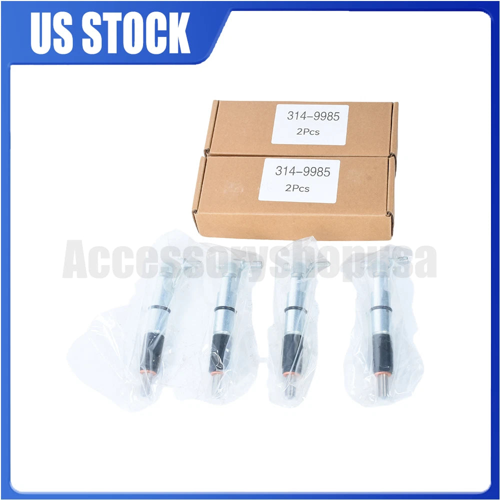 4X Fuel Injectors for Caterpillar C3.4 3044C Engine (908H, 289C) 314-9985, 314-9986