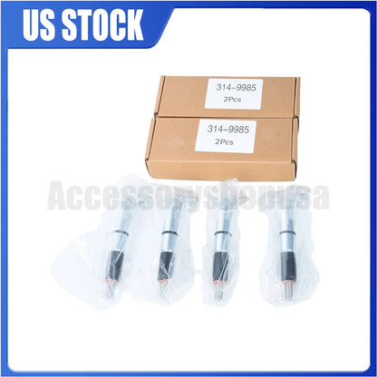 4X Fuel Injectors for Caterpillar C3.4 3044C Engine (908H, 289C) 314-9985, 314-9986