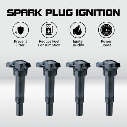 Set of 4 Ignition Coils for Hyundai Tucson Elantra Kia Soul (2011–2017) UF651