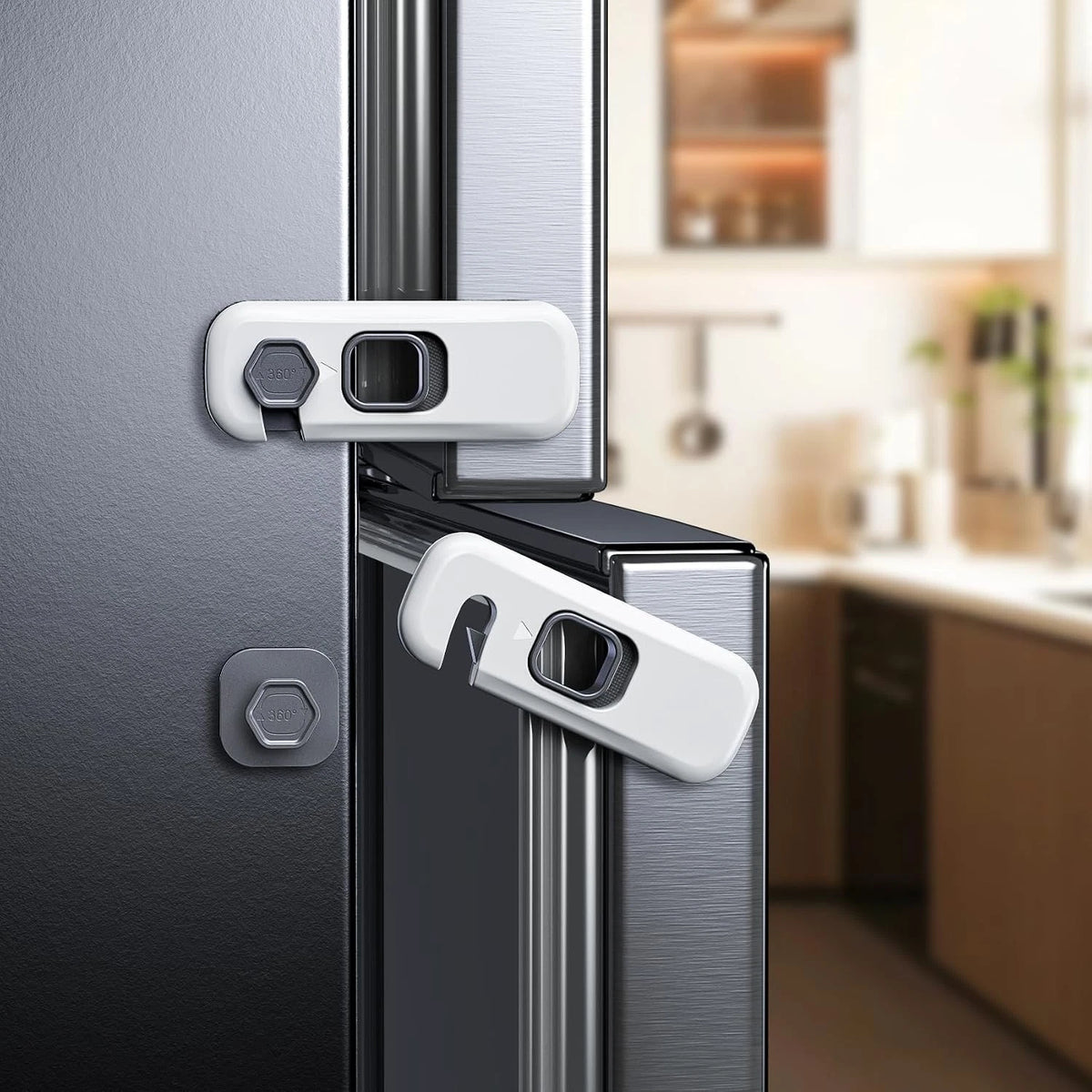 2-Pack Child Proof Refrigerator Locks for Safety