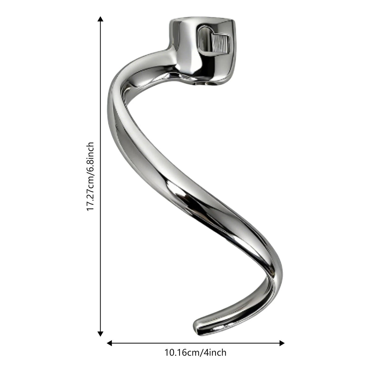 Stainless Steel S-Hook Dough Hook for Tilt-Head Stand Mixers (K45SS, KSM180)