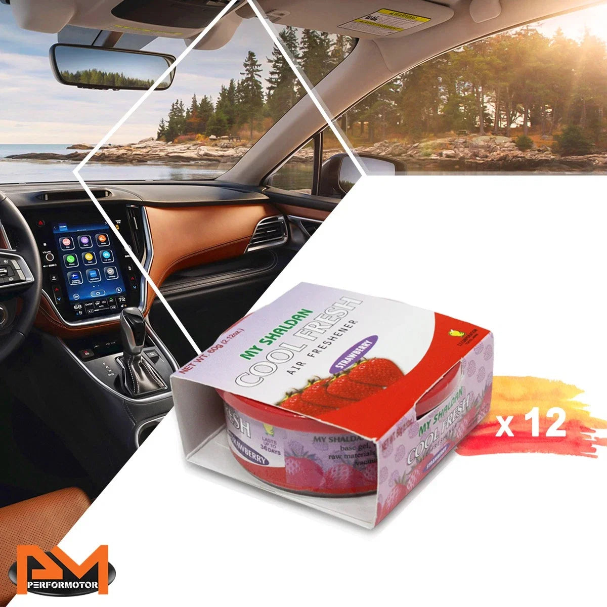 Shaldan Air Freshener for Car/Office (2oz, Strawberry Scent)