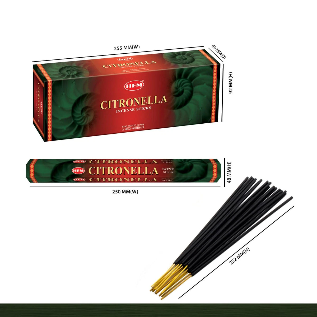 120 Count Citronella Incense Sticks for Outdoor Use