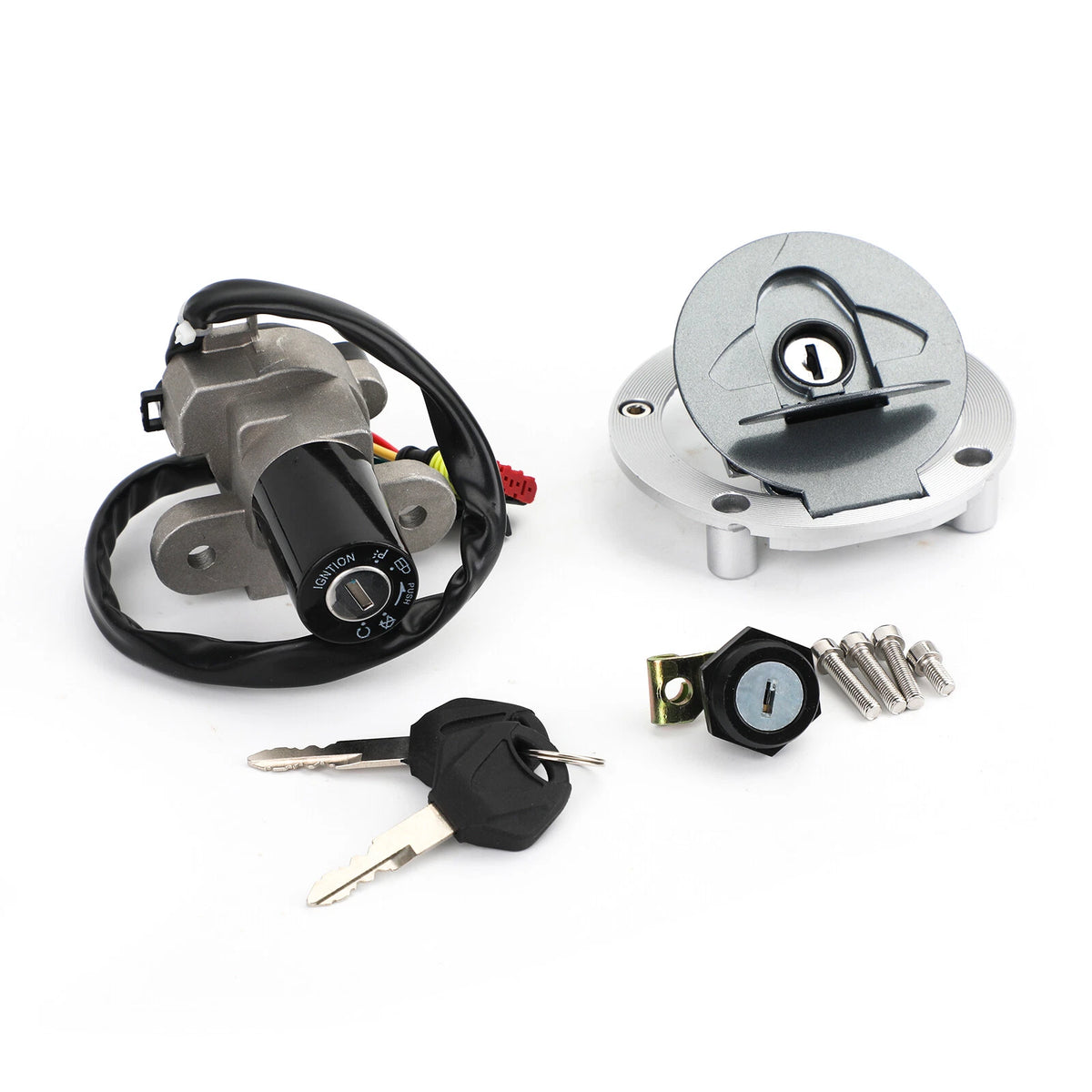 Set of 3 Ignition Switch Tank Cap Seat Lock for MV Agusta F4 1000 Brutale 910 (2004–2007) - 800090249, 800093340, 800093341