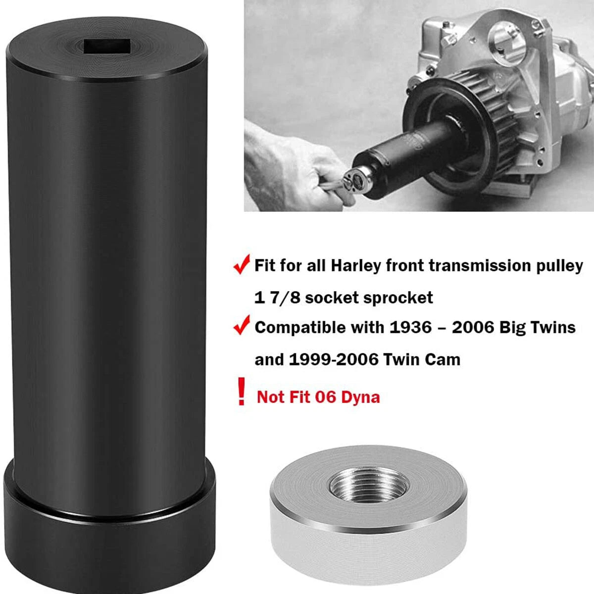 1-7/8" MainShaft Sprocket Pulley Lock Nut Wrench Tool for Harley Davidson