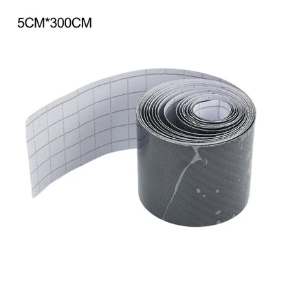 Car Door Sill Protector Strip for Universal Fit (5cm x 3M) Carbon Fiber