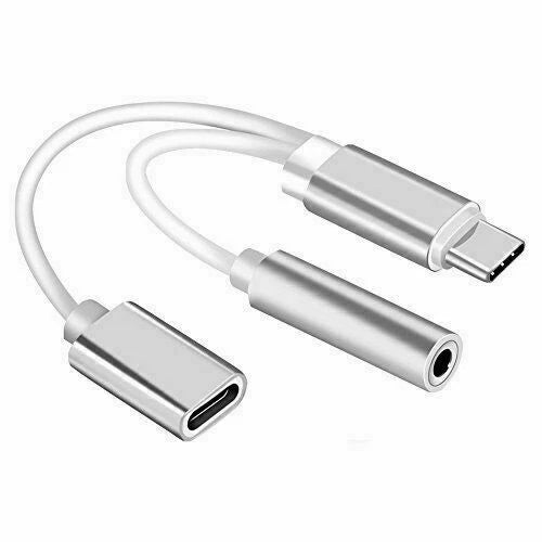 2-in-1 Type-C to 3.5 mm Audio Jack Adapter for Various Devices