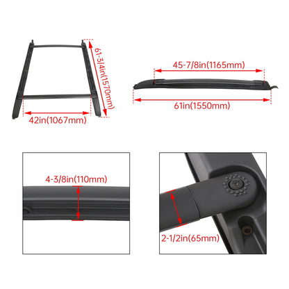 Set of 2 Roof Rack Cross Bars for Toyota Tacoma Double Cab (2005–2023)