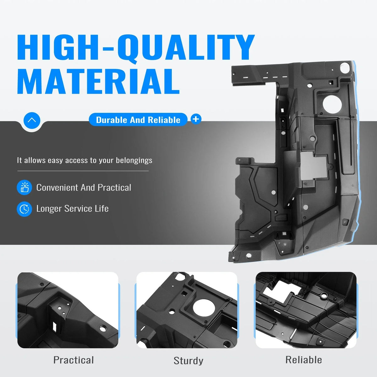 Right Side Rear Bed Box for Polaris RZR XP 1000/Turbo S (2014–2023) #5454270