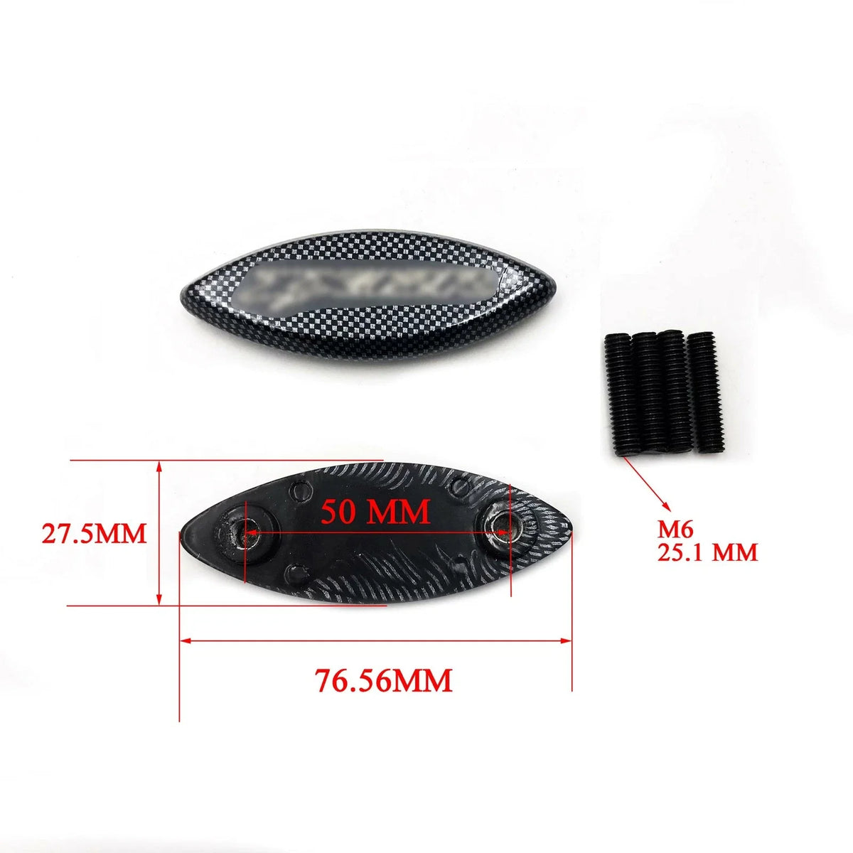 Mirror Block Off Base for Kawasaki Ninja ZX-12R (2000–2006) Carbon Style