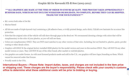 Graphic Sticker Decal for Kawasaki 800 SX-R (2003–2012)