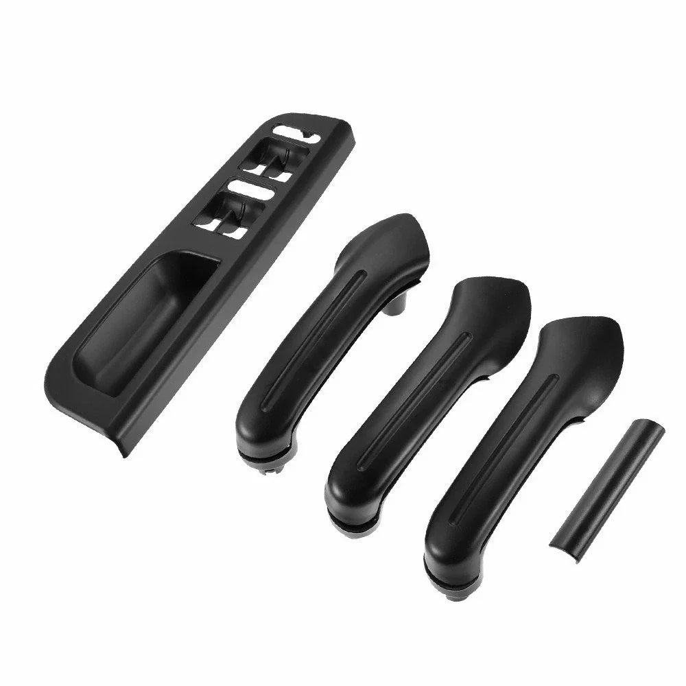 Set of 2 Black Window Switch Panel Bezel Door Handle Trim for VW Jetta MK4 (1998–2004)