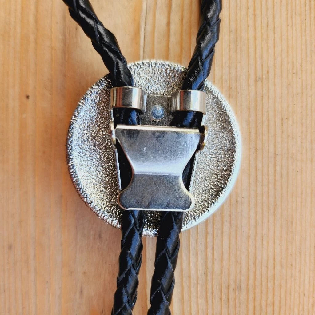 Black Eight Ball Bolo Tie for Cowboy Western Rodeo