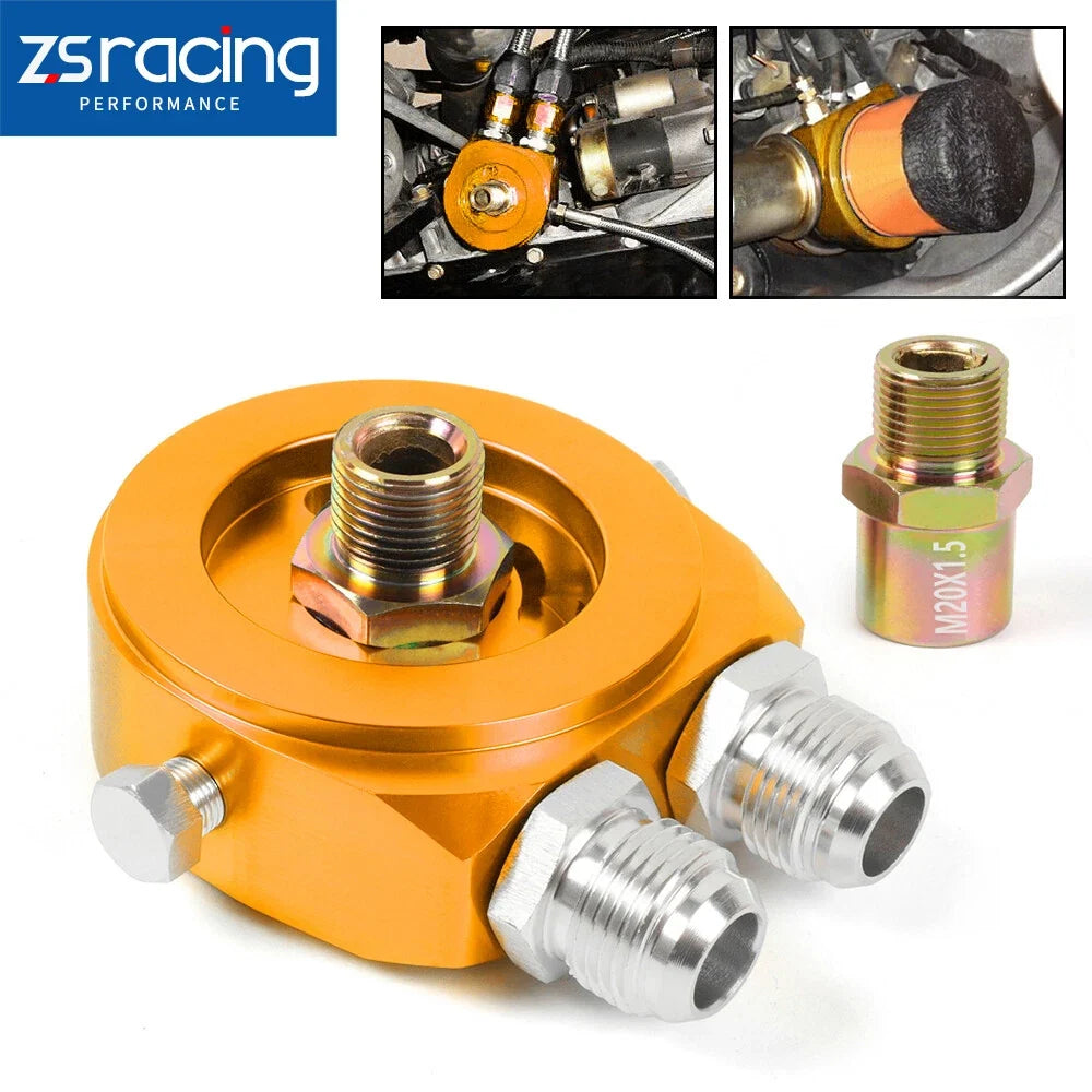 Oil Filter/Cooler Sandwich AN10 Block Adapter for Universal Applications