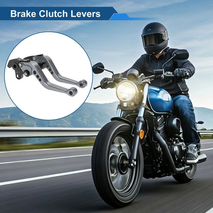 Set of 2 Long Brake Clutch Levers for Honda VFR1200/F (2010–2014) Titanium Tone