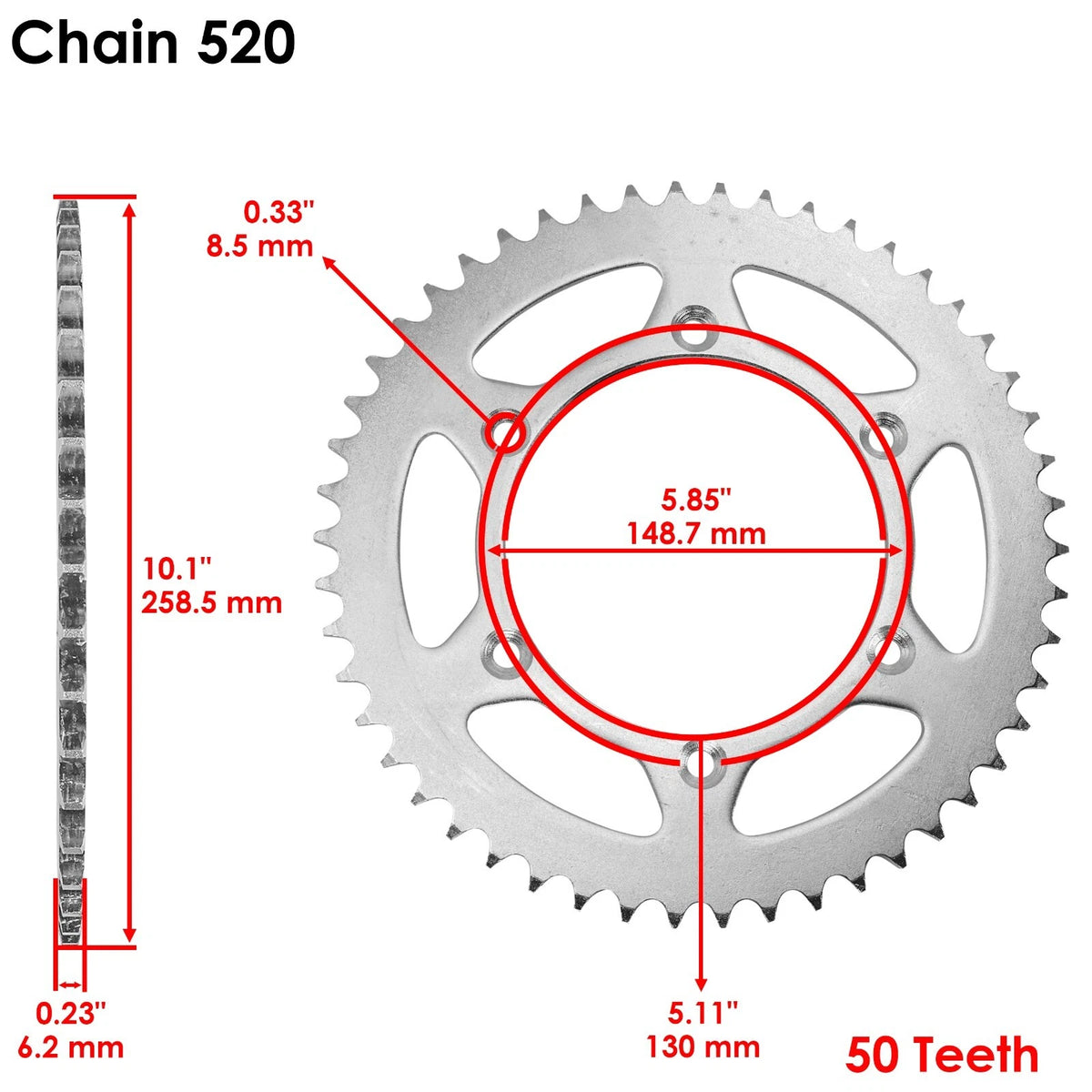 Drive Chain & Sprockets Kit for Yamaha WR250F (2007–2017) EG1820CH106XO