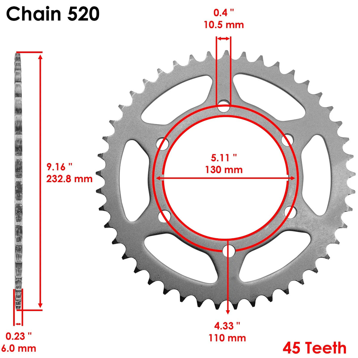 Black O-Ring Drive Chain & Sprockets Kit for Kawasaki EX250F Ninja 250R (1988–2007) EG2304FS127XO