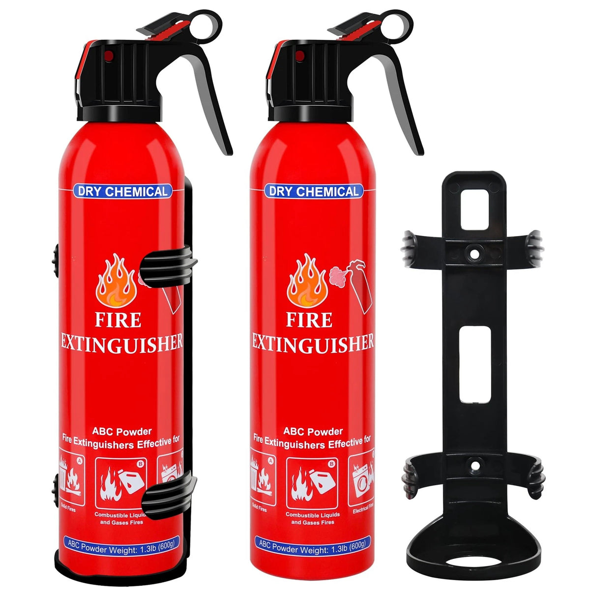 2X ABC Dry Chemical Fire Extinguishers Portable Powder Red