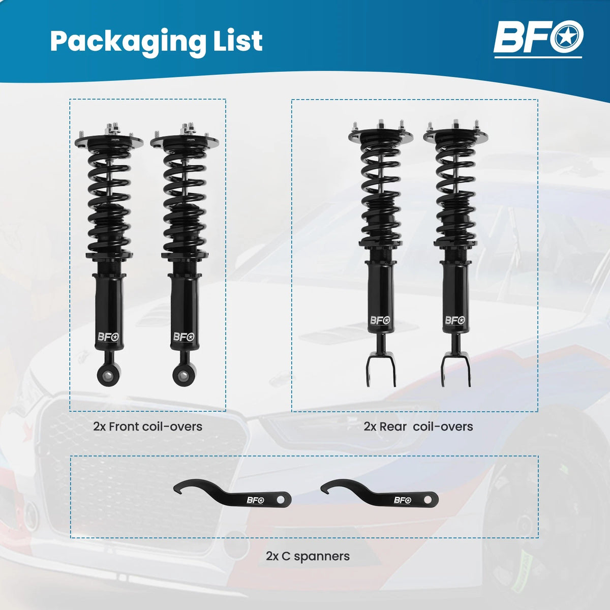 Coilovers Suspension Lowering Kit for Toyota Supra MK4 (1993–1998) Q3BRTK