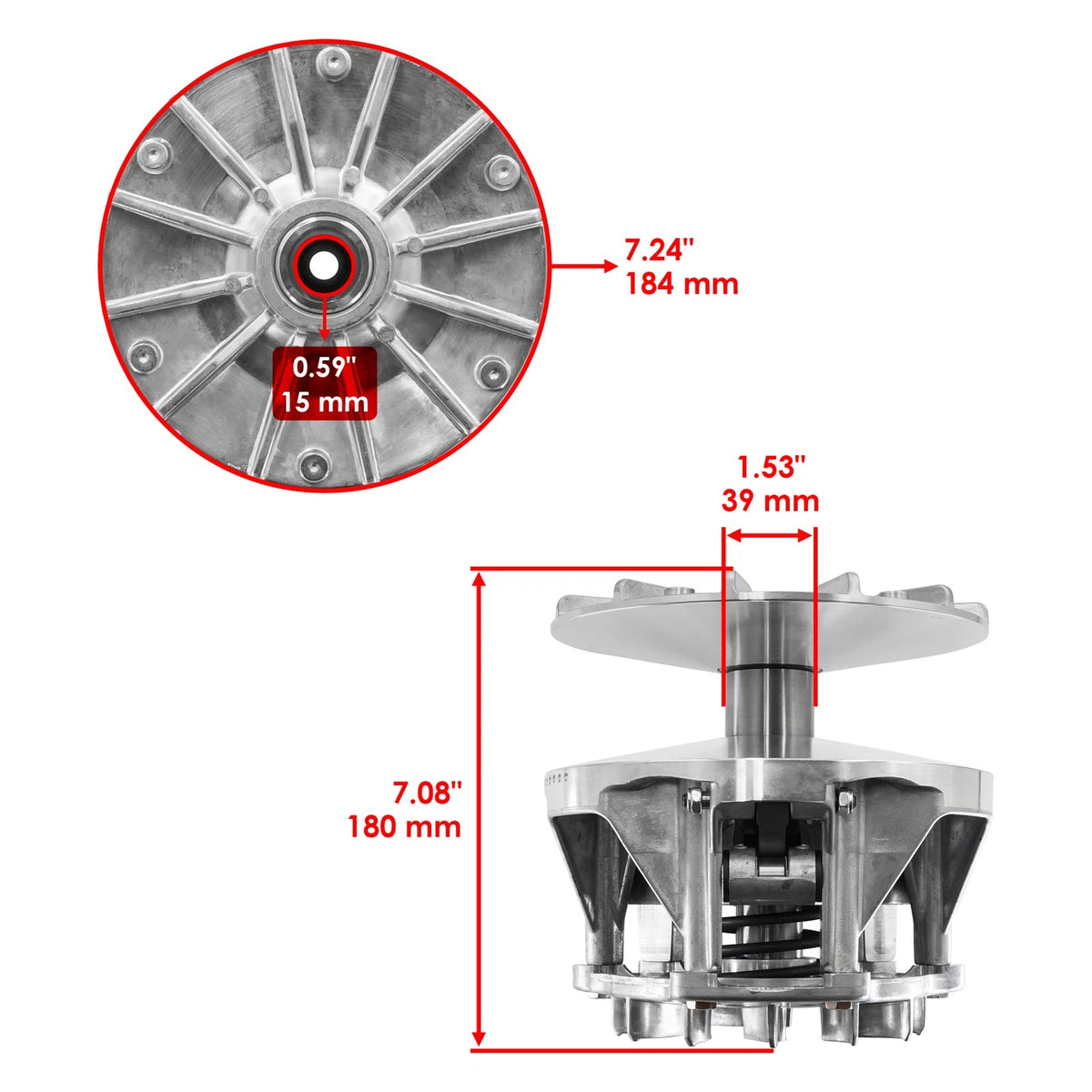 Primary Drive Clutch for Kawasaki Mule 3000 KAF620 (2001–2008) 49093-1069, AC147-AA
