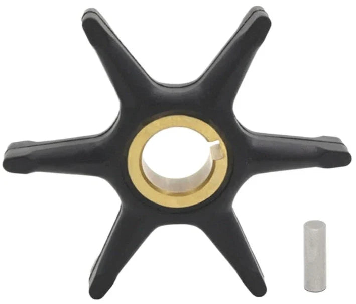 Water Pump Impeller with Pin for Evinrude Johnson 9.5 10 HP (1970–1990)