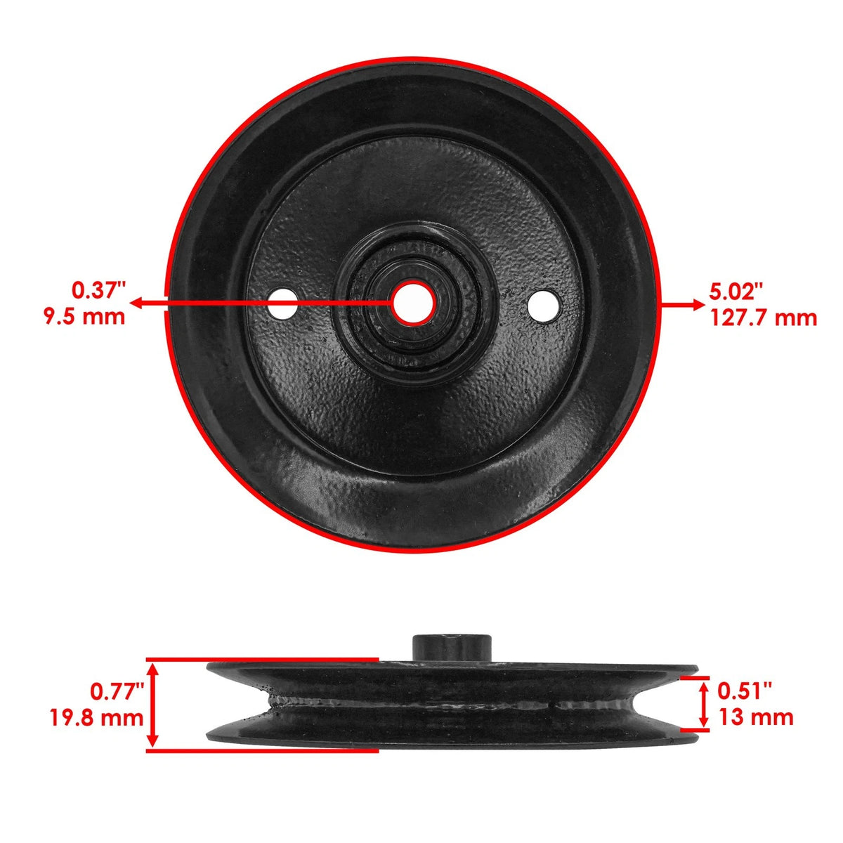 Set of 2 Idler Pulleys for Gravely Pro-Master PM 148 (PY339, PY474)