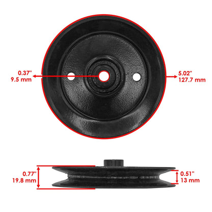 Set of 2 Idler Pulleys for Gravely Pro-Master PM 148 (PY339, PY474)