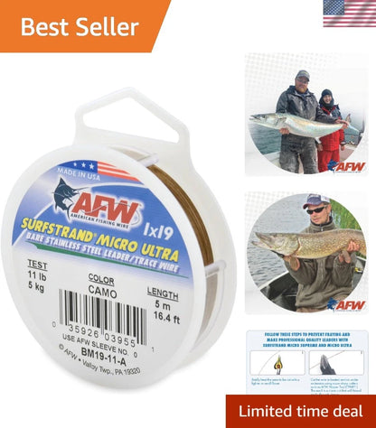 1x19 Stainless Steel Leader Wire for Surfstrand (5m, 11lb)