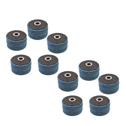 Pack of 100 Zirconia Flap Discs for Sanding Grinding 4.5" x 7/8" 40 Grit