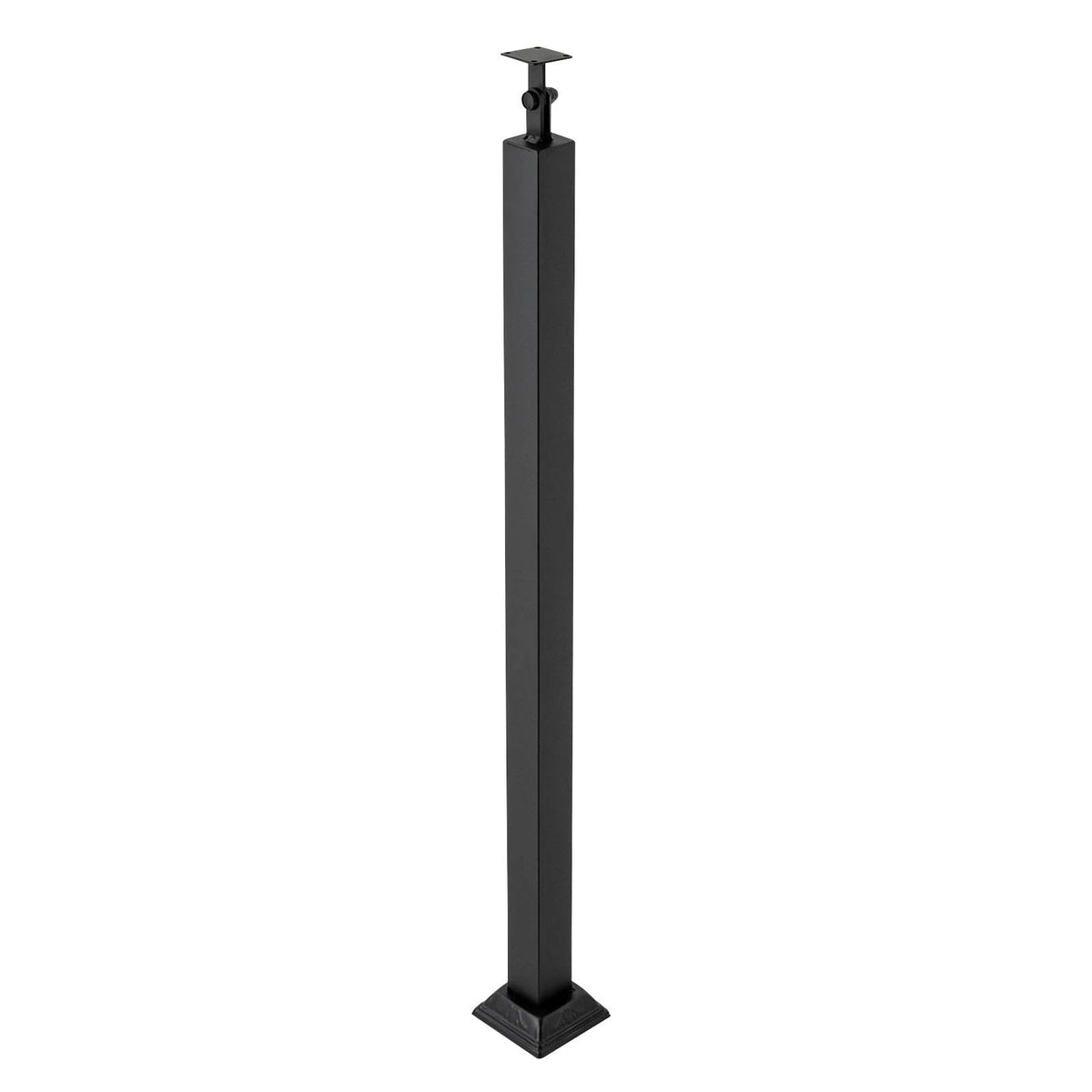 Set of 4 Black Square Metal Stair Balusters for Railing