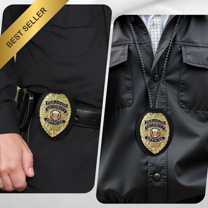 Leather Badge Holder for Police Officers - Belt Clip, Cowhide
